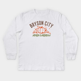 Bryson City, North Carolina Fall Kids Long Sleeve T-Shirt